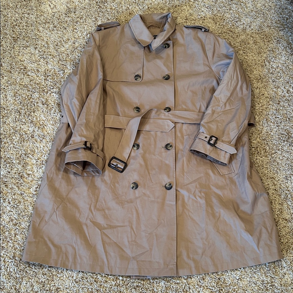 Ralph Lauren Women’s Curve Double Breasted Cotton Blend Trench Coat - Size 3X - Picture 8 of 9